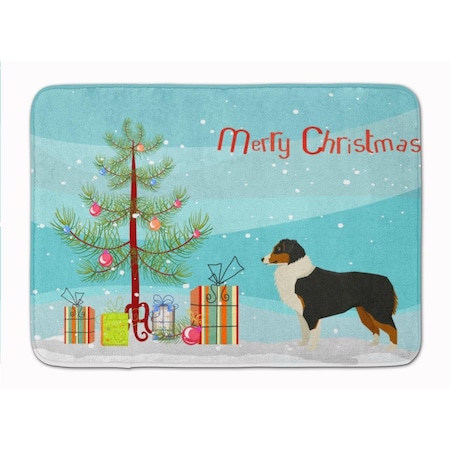 Carolines Treasures Australian Shepherd Christmas Tree Machine Washable Memory Foam Mat CK3516RUG